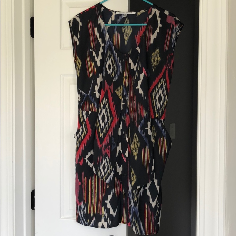 Tribal dress with tie waist